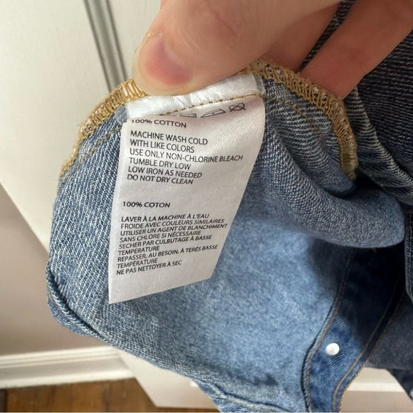 UO Button-Down Denim Mini Dress - 6 - Picture 9 of 11